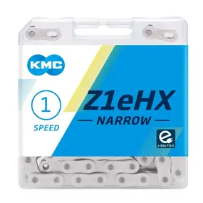 Цепь KMC, Z1eHX NARROW, 1/2"X3/32", 1ск., 112зв., Silver/Silver, BOX 1
