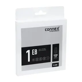 Цепь Connex, 1E8, для электровел-в, 1 скор., 1/2"x1/8", 124 зв., серебристая 1
