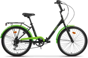 Складной велосипед Aist Smart 24 2.1 черный-зеленый 2