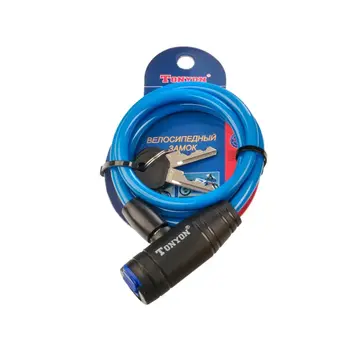 Замок велосипедный Tonyon 10mm x 1500mm 1