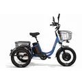 Трёхколёсный электровелосипед Eltreco Porter Fat 500 синий матовый-3207 1
