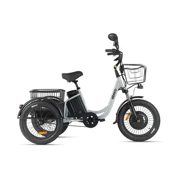 Трёхколёсный электровелосипед Eltreco Porter Fat 700 серебристый матовый-3209 1