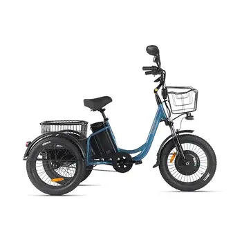 Трёхколёсный электровелосипед Eltreco Porter Fat 700 синий матовый-3210 1