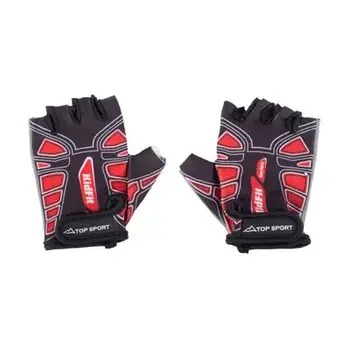 Перчатки велосипедные TOP SPORT детские 8804 black-red S 1