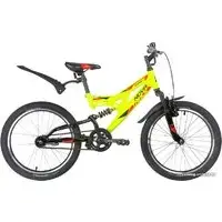 Детский велосипед Novatrack Shark 20 2020 20SS1V.SHARK.GN20 (зеленый) 1