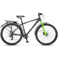 Велосипед Stels Navigator 700 MD 27.5 р.17.5 Z010 Курьер 2024 (черный матовый) 1