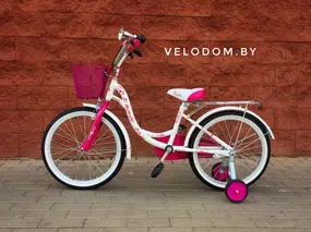 Детский велосипед Delta Butterfly 18 2020 (белый/розовый) 2