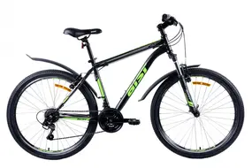 Велосипед AIST Quest Disc 26 р.20 2022 (черный/зеленый) 2