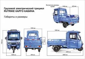 Rutrike КАРГО Кабина 1500 60V1000W Зеленый 1
