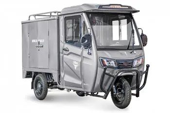 Грузовой электротрицикл Rutrike КАРГО Кабина Дуал Серый 1