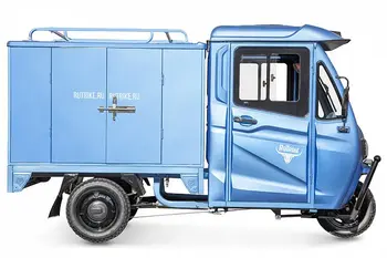 Грузовой электротрицикл Rutrike КАРГО Кабина Дуал темно-синий 1