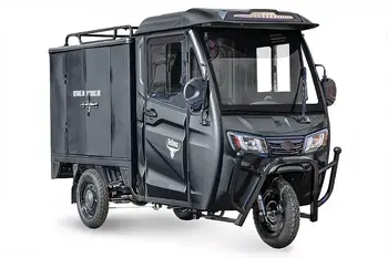 Грузовой электротрицикл Rutrike КАРГО Кабина Дуал Черный матовый 1