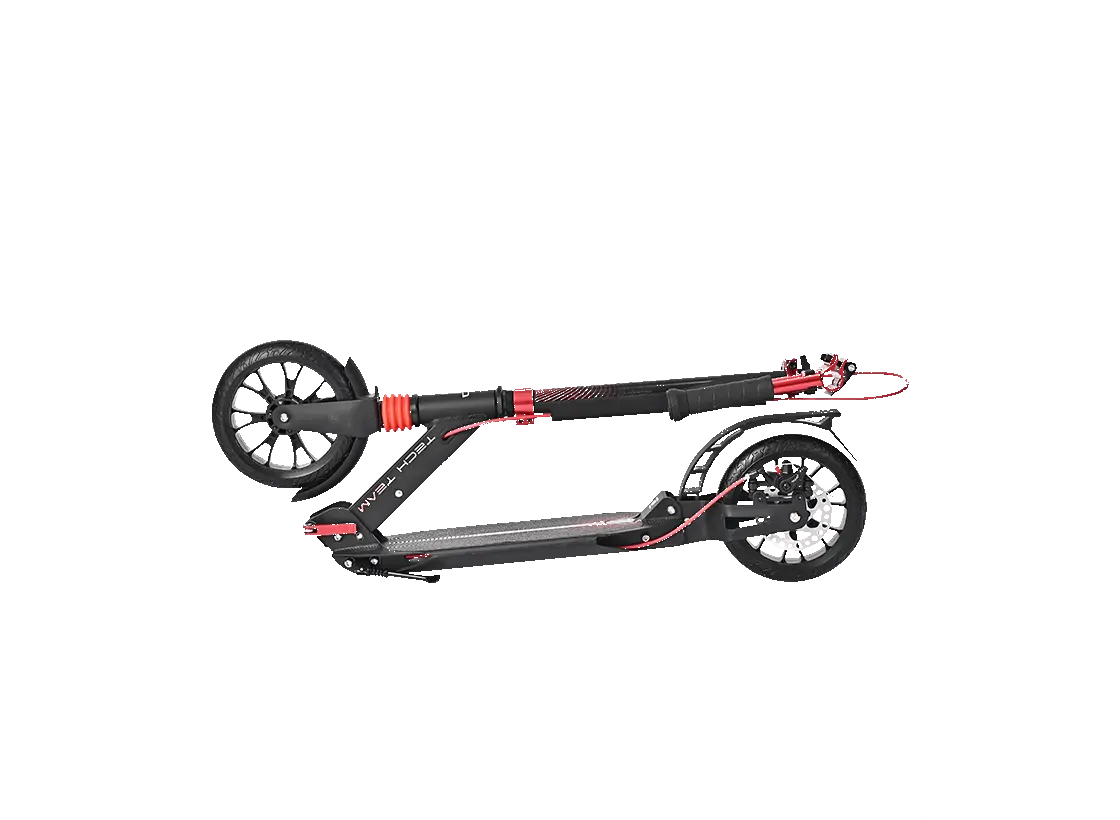 Двухколесный подростковый самокат Tech Team City Scooter Disk Brake красный 2