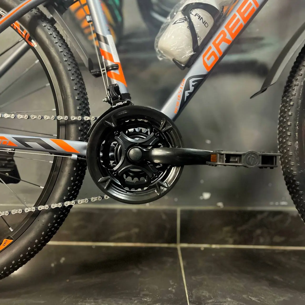 Велосипед Greenland Draft 27.5 серый-оранжевый 2