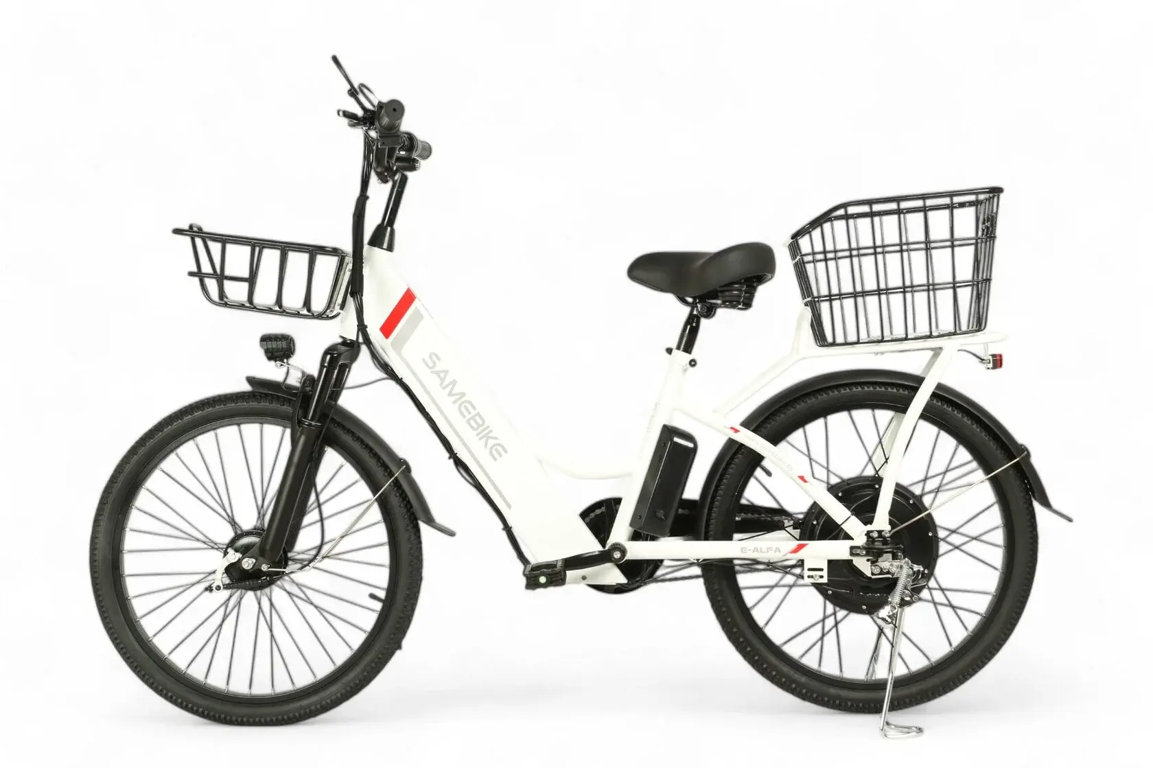 Электровелосипед SameBike E-ALFA 350w 36v белый 1