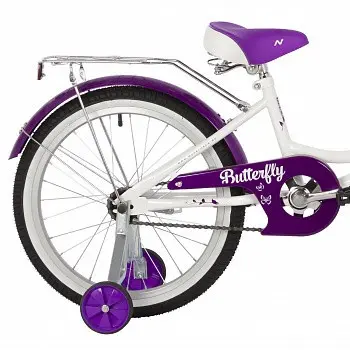 Novatrack Butterfly 20" белый/фиолетовый 1