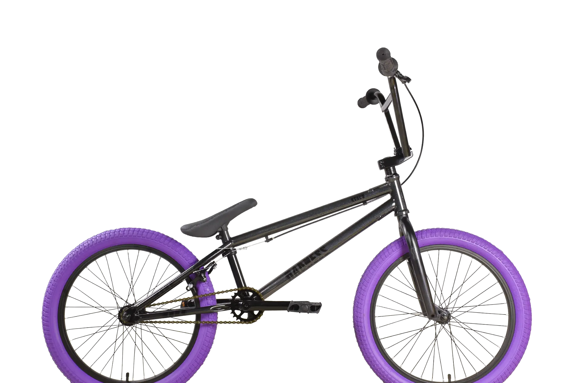 Велосипед Stark'25 Madness BMX 4 серо-фиолетовый-черный-фиолетовый 1