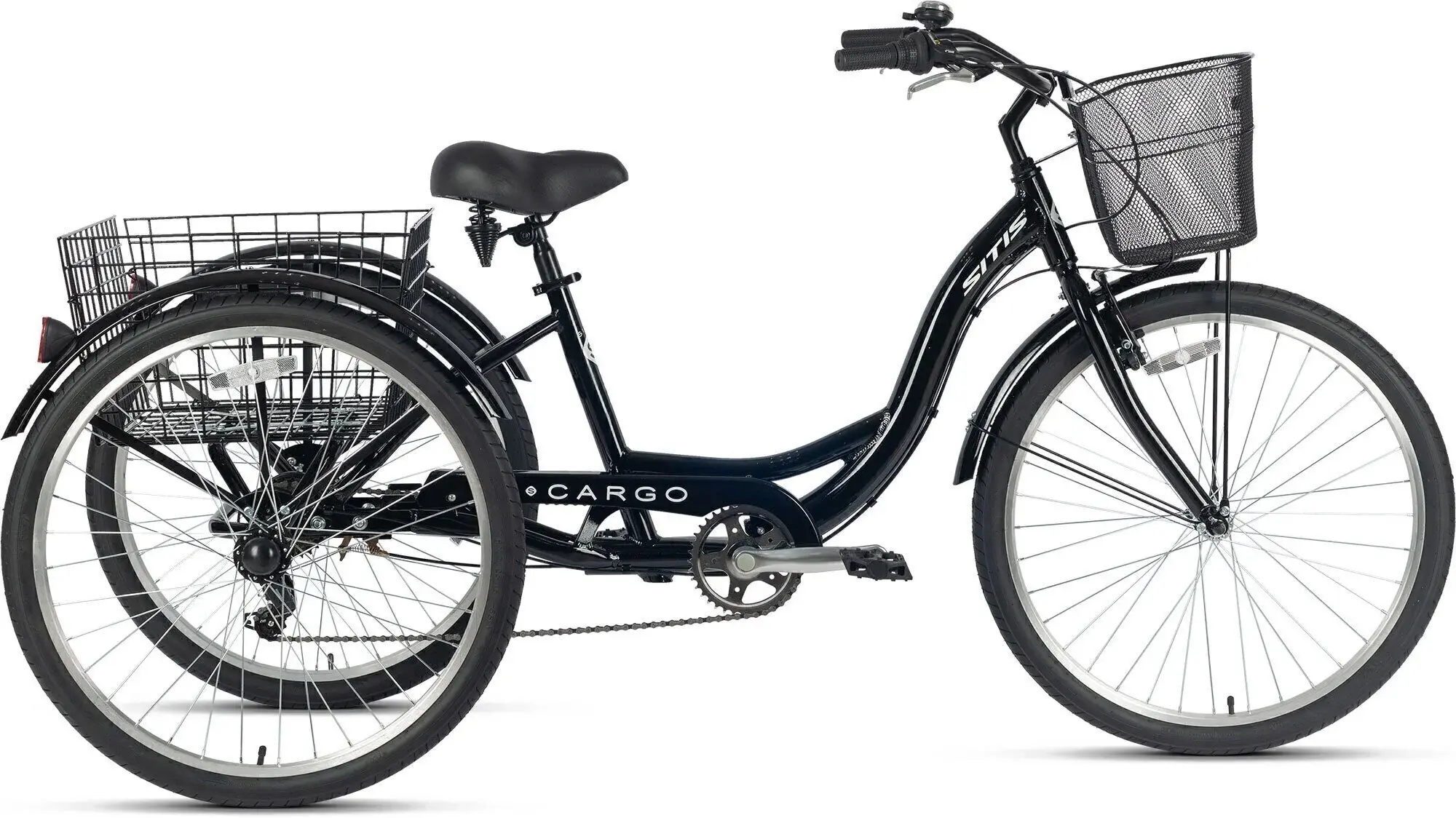 Велосипед трехколесный SITIS CARGO рикша 26 alloy Black-White 1