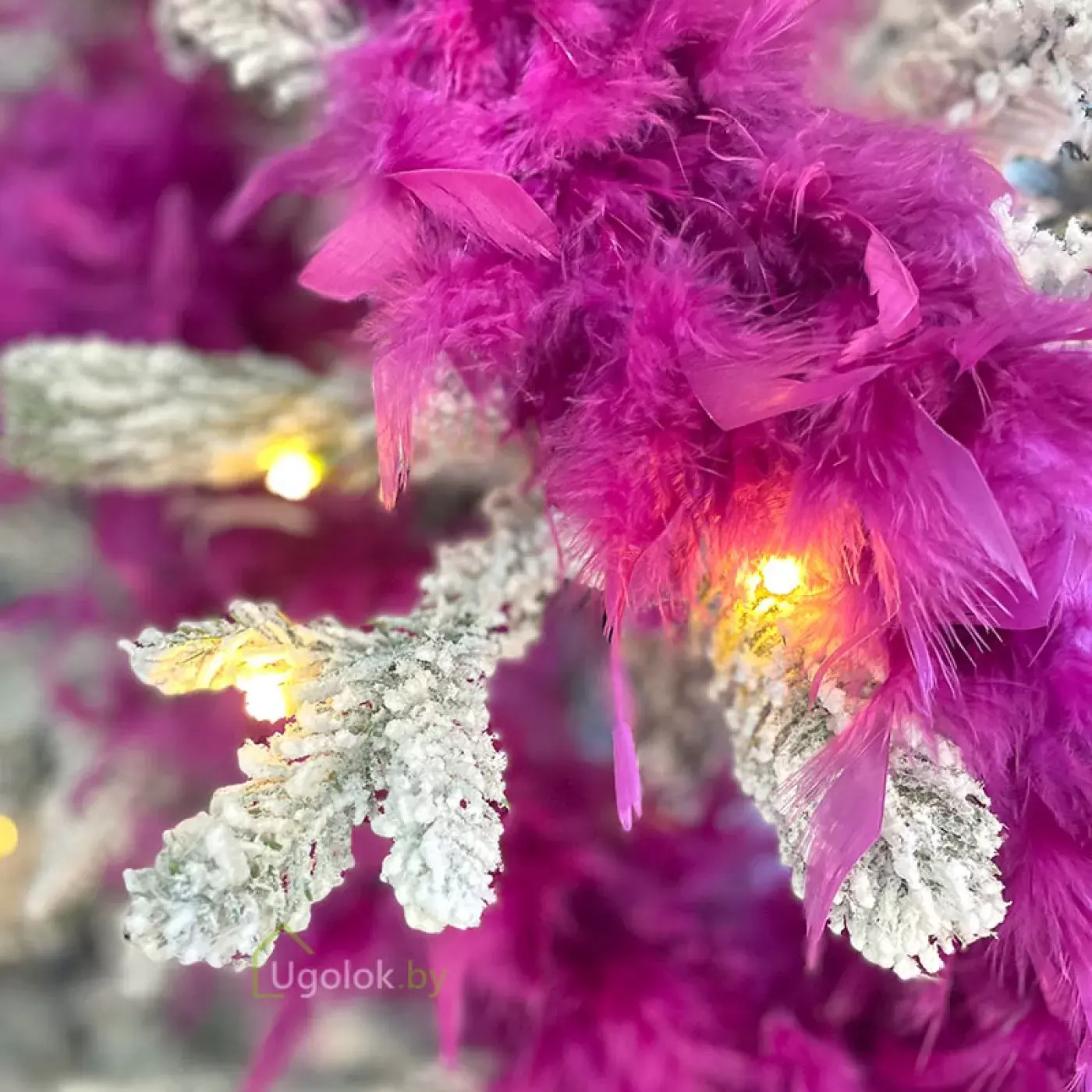 Гирлянда декоративная из перьев Боа Kaemingk 1.84 м магнолия 1