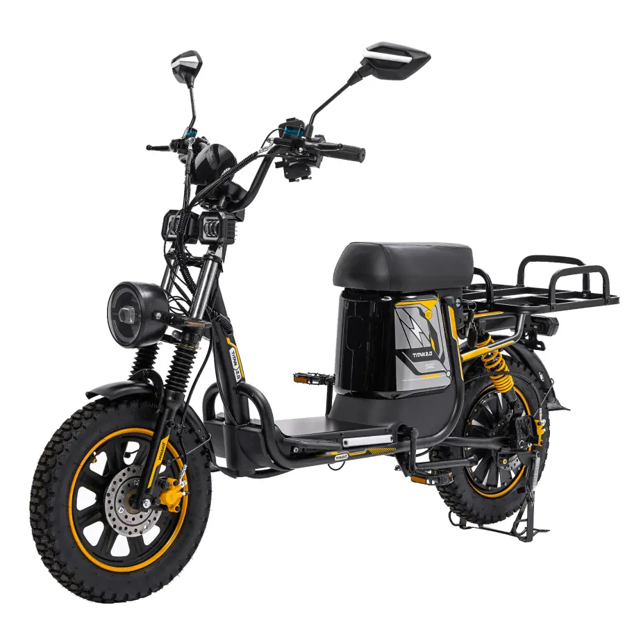 Электровелосипед Minako Titan 2.0 черный-желтый 1