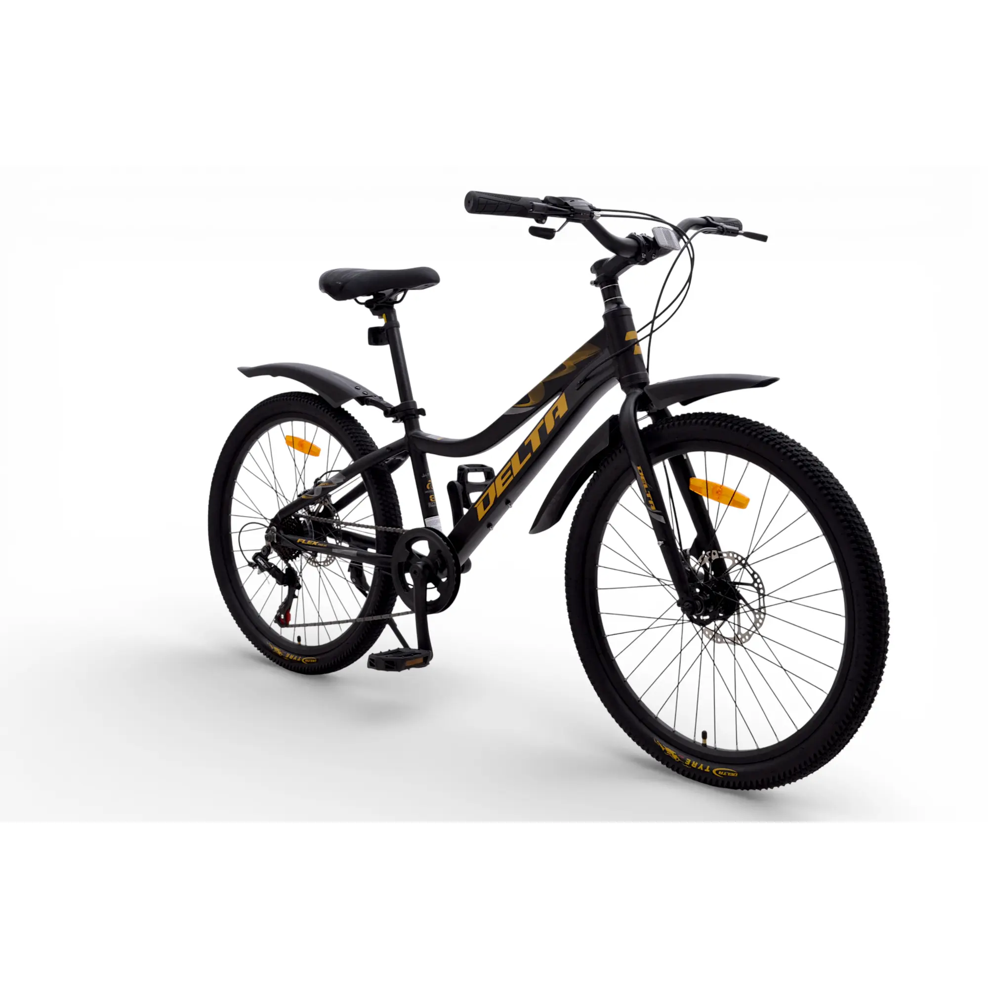 Велосипед Delta Flex Pro 24 чёрно-золотой 1