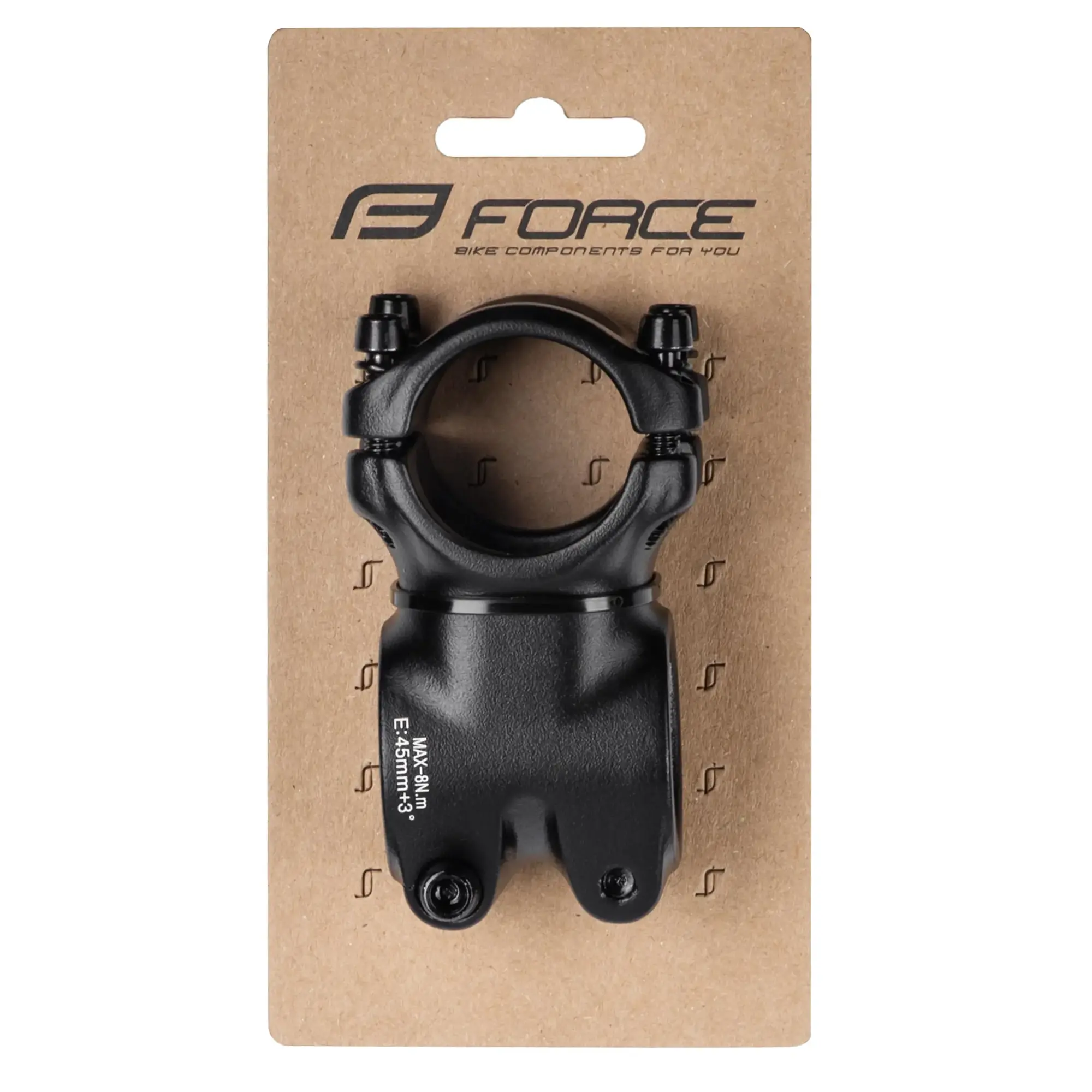 Вынос руля Force, BASIC S4.6, 31,8/45мм, алюм., черный 1