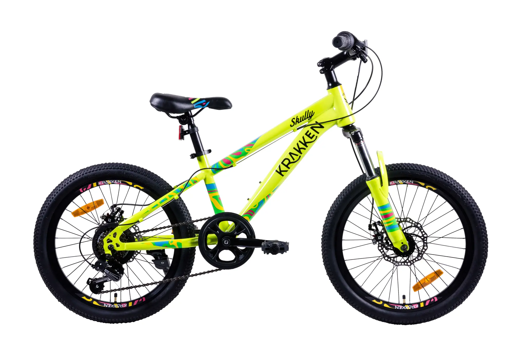 Детский велосипед Krakken Skully желтый 1