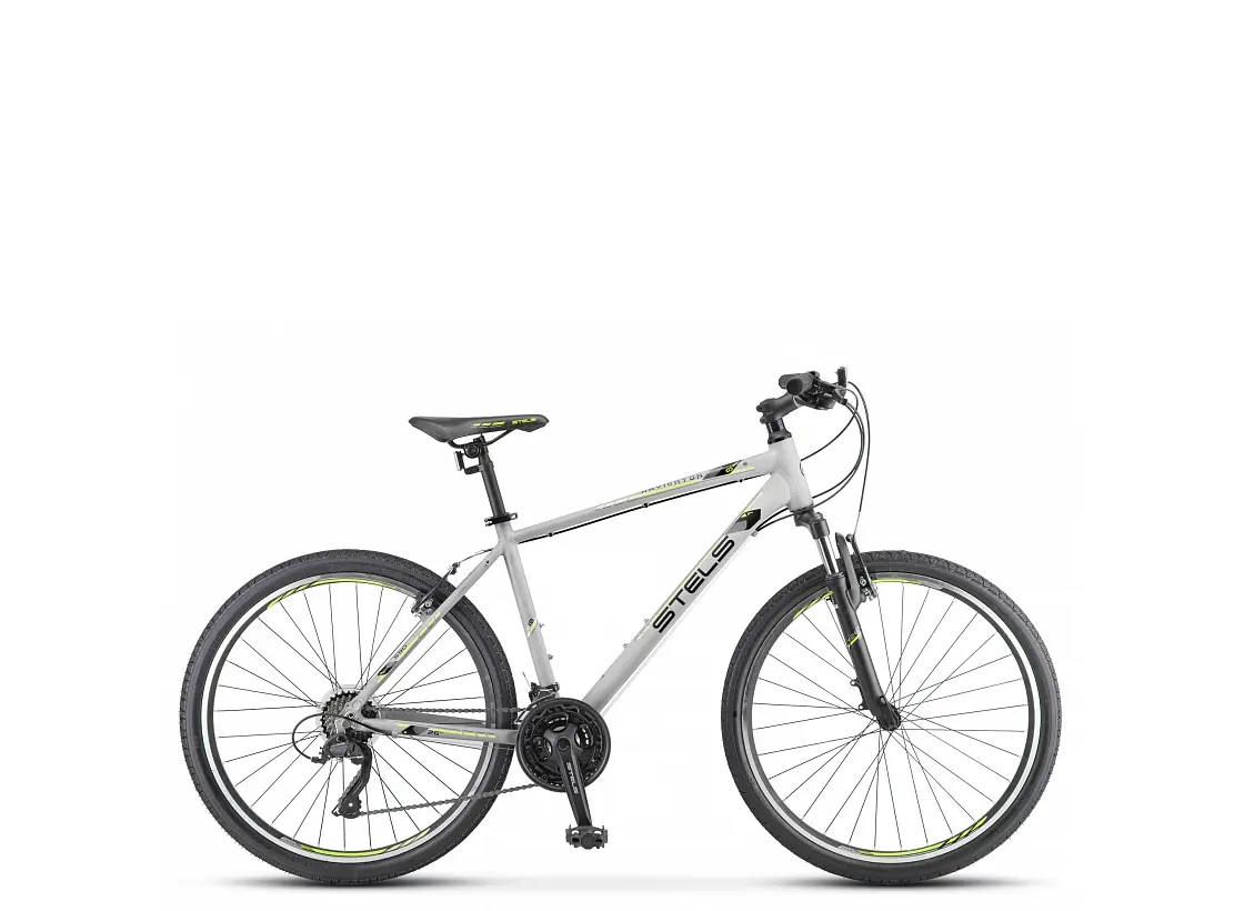 Велосипед Stels Navigator 590 V серый-салатовый 1