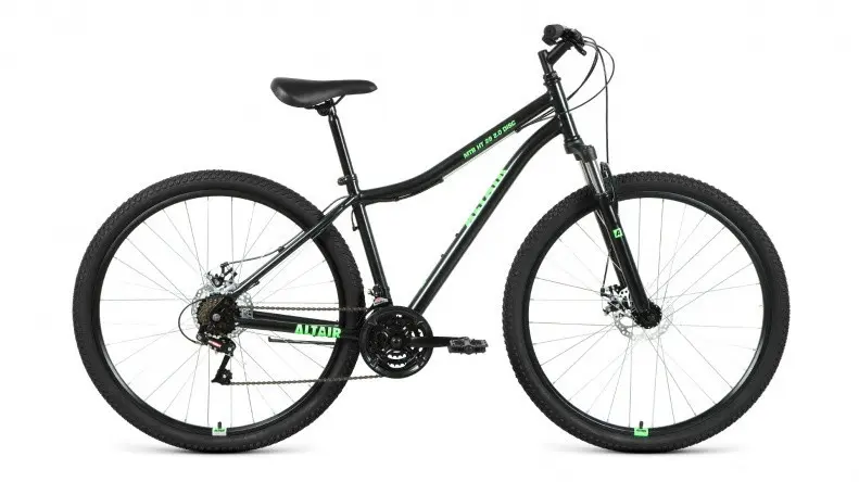 Altair MTB HT 29 2.0 disc чёрный/ярко-зелёный 1