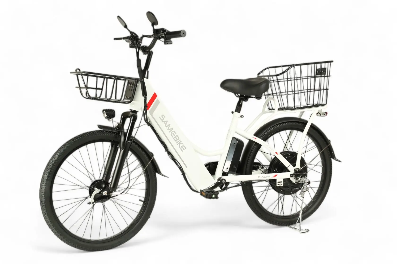 Электровелосипед SameBike E-ALFA 350w 36v белый 1