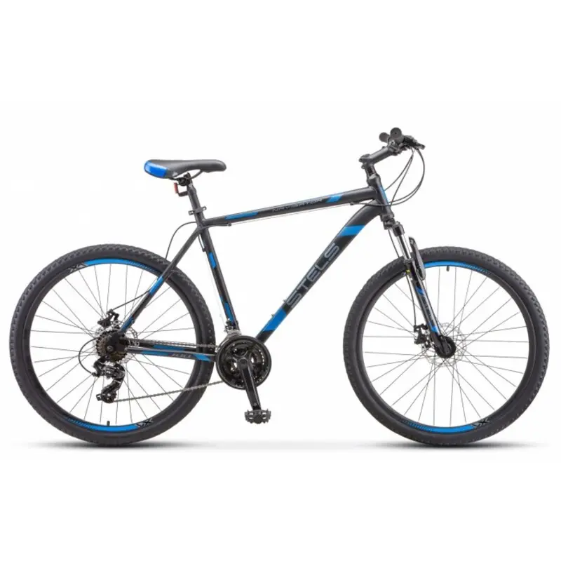 Велосипед Stels Navigator 700 MD 27.5 F020 р.21 2021 (черный матовый/синий) 1