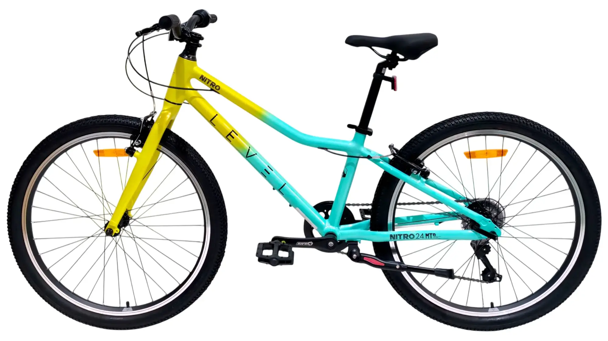 Велосипед Level Nitro 24 бирюзово-желтый градиент 1