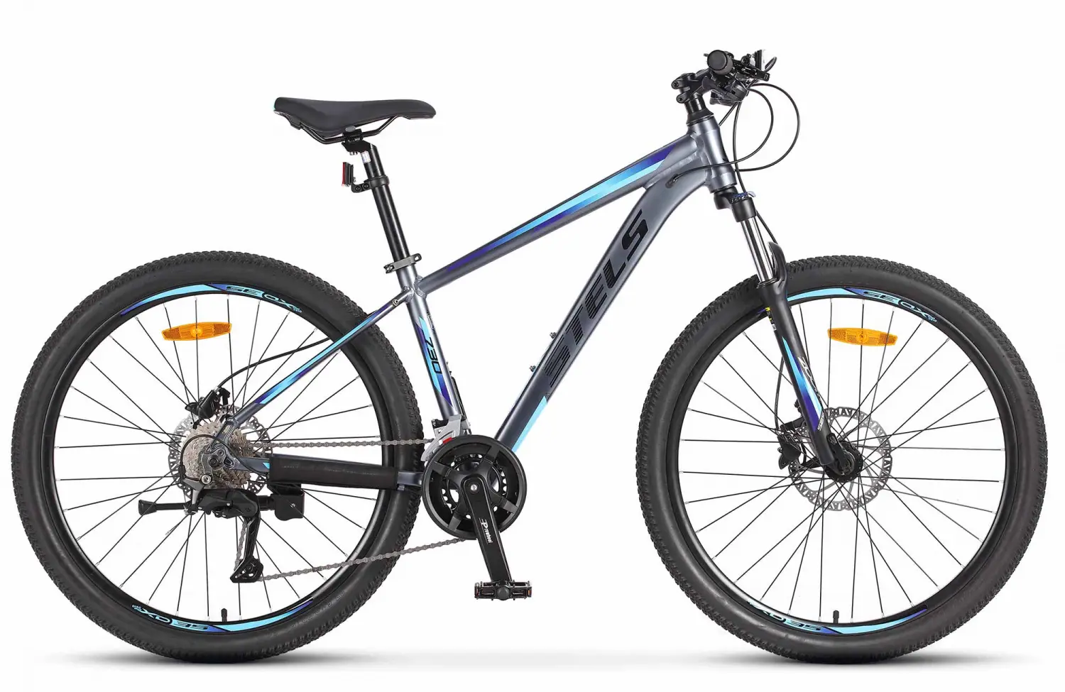 Велосипед Stels Navigator 730 27.5 D Z010 Матовый темно-серый-синий 1