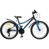Велосипед Stels Navigator 410 V 24 21-sp V010 2022 (черный/синий) 2