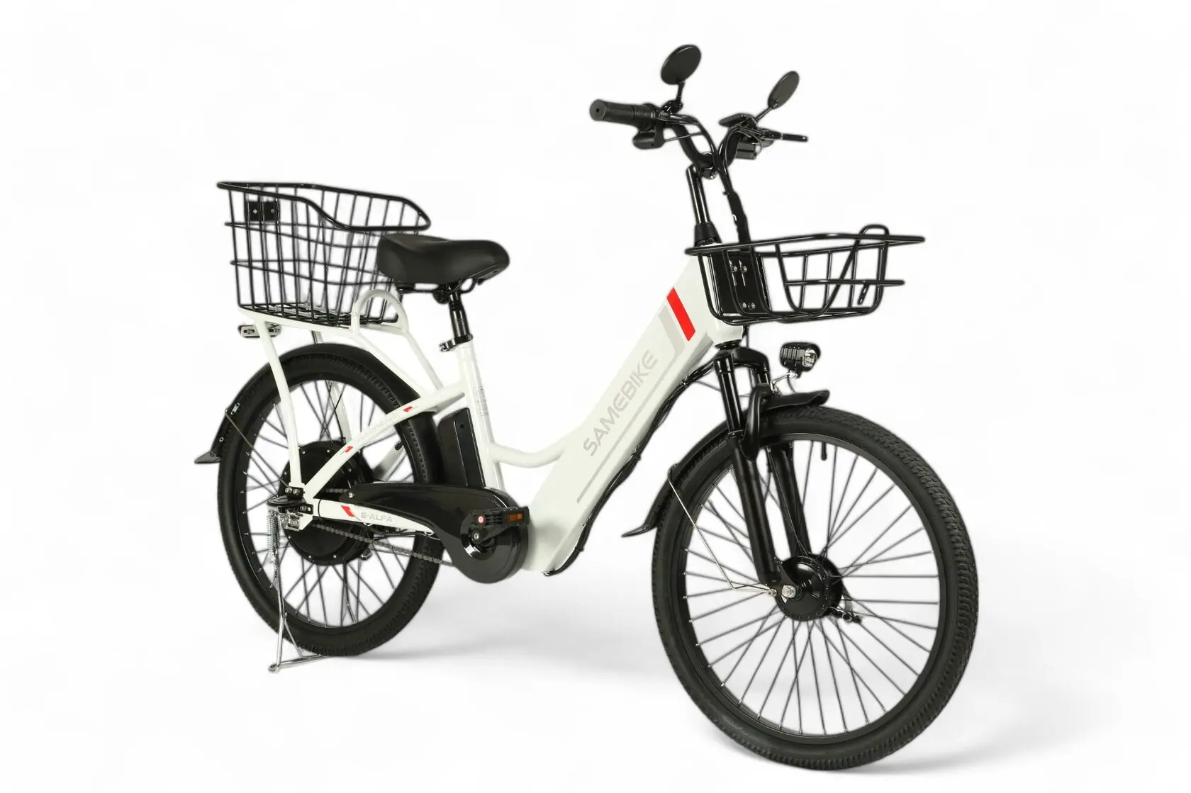 Электровелосипед SameBike E-ALFA 350w 36v белый 1
