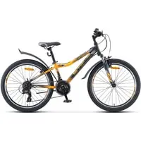 Велосипед Stels Navigator 410 V 24 21-sp V010 2020 (черный/желтый) 2