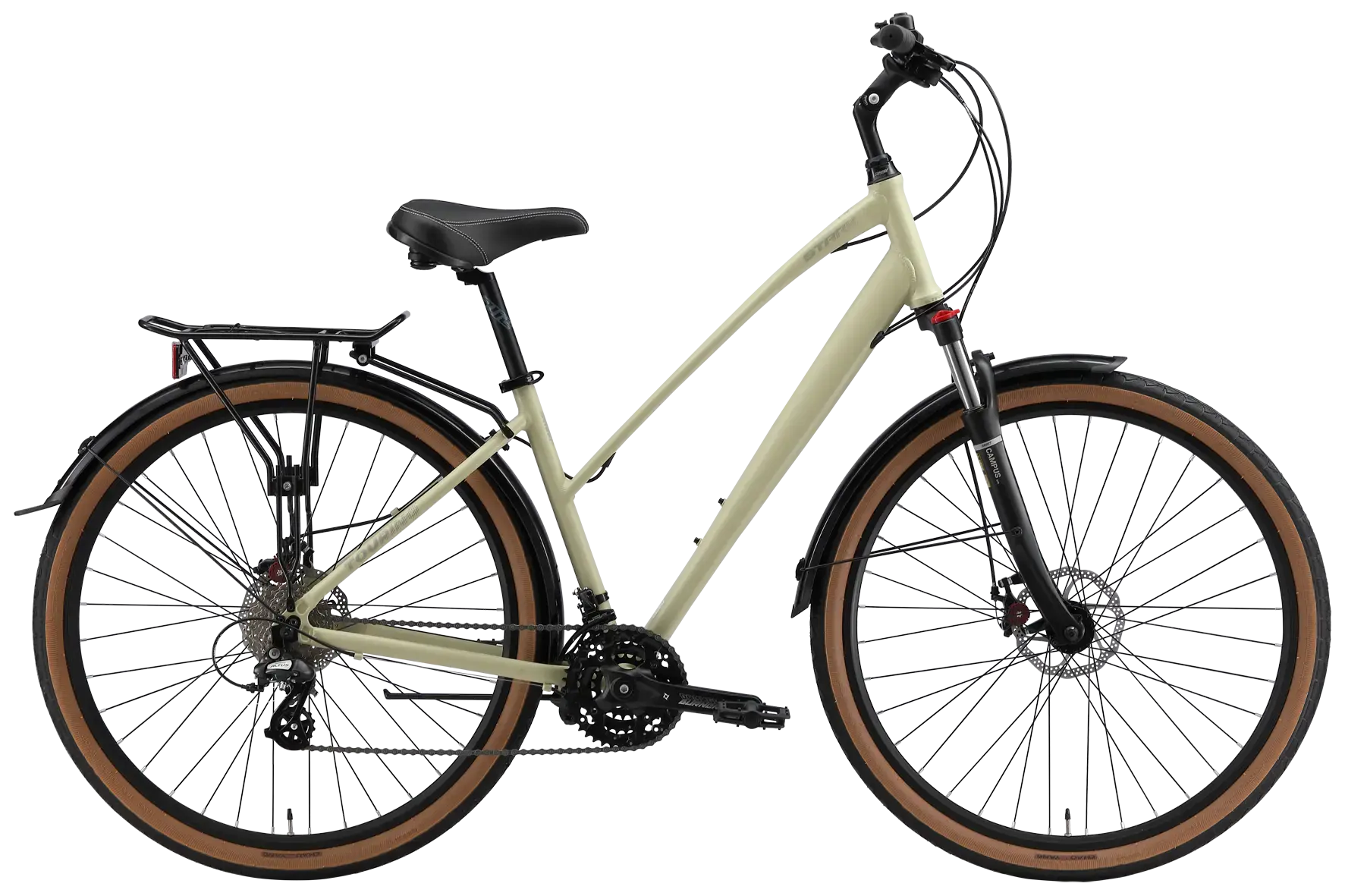 Велосипед Stark Touring 28.2 D LADY палевый матовый/серый 1