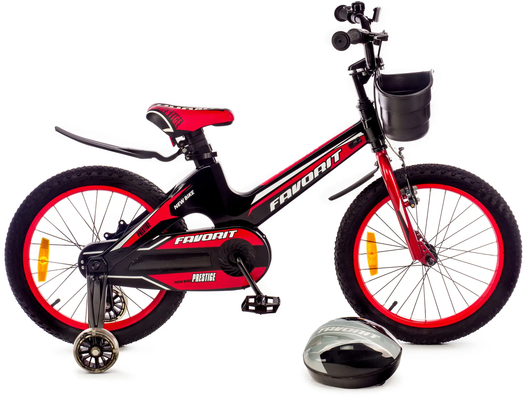 Детский велосипед Favorit Prestige 18 черный-красный 1