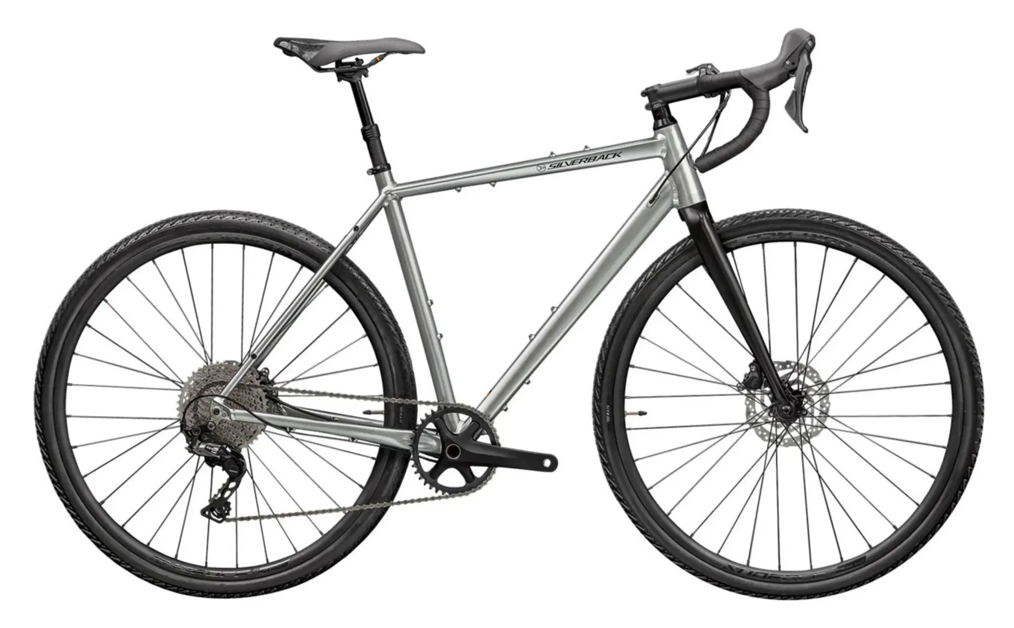 Велосипед SILVERBACK SE SERIES GR AL GLOSS BRILLIANT SILVER/GLOSS BLACK XL(580mm) 2026 1