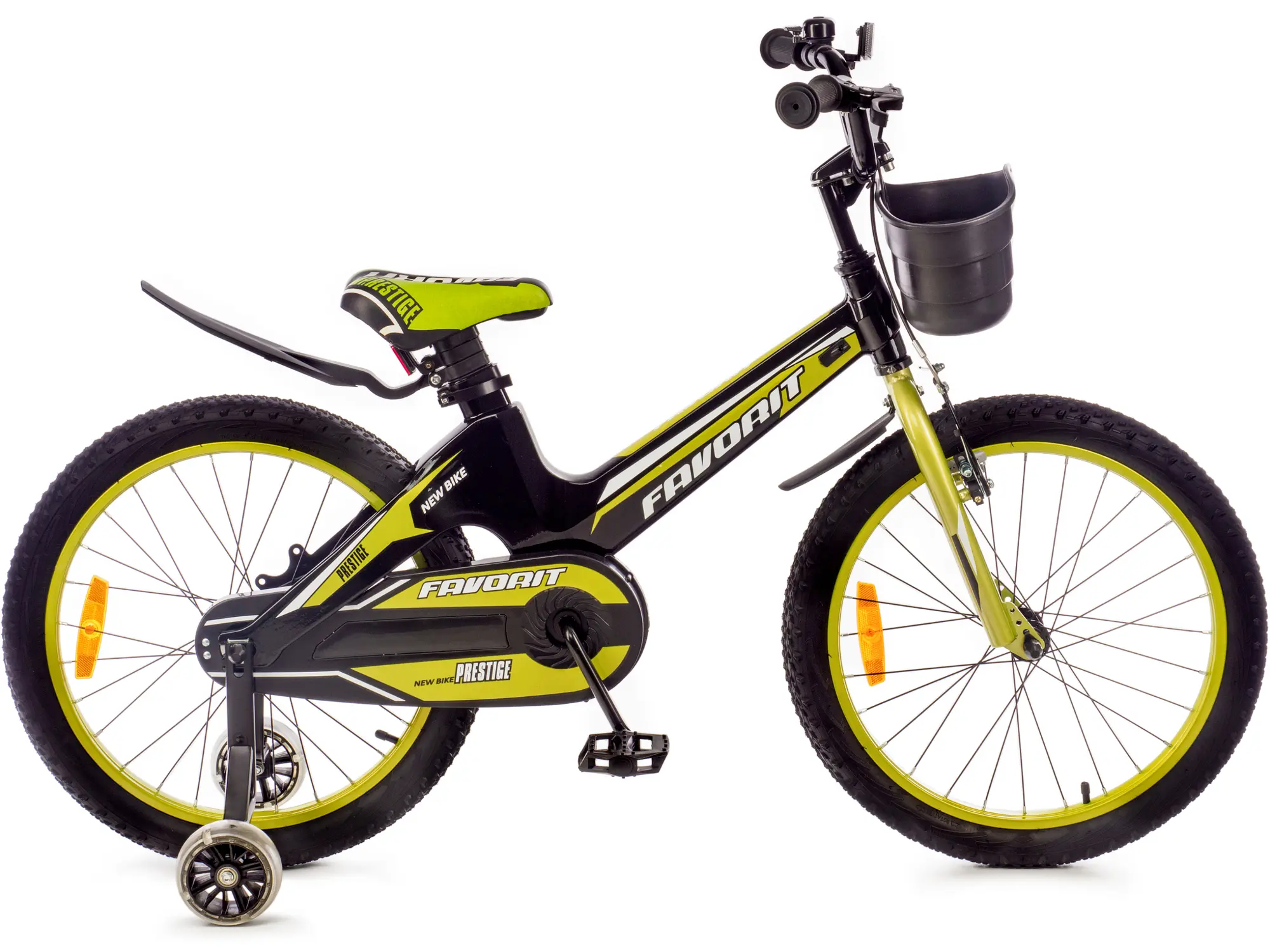 Детский велосипед Favorit Prestige 18 черный-зеленый 1