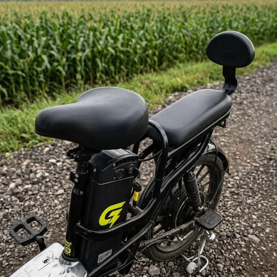 Электровелосипед Gekkon V6 10,4 Ah черный-зеленый 1