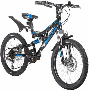 Детский велосипед Novatrack Shark 20 2020 20SS6D.SHARK.BK20 (черный) 1