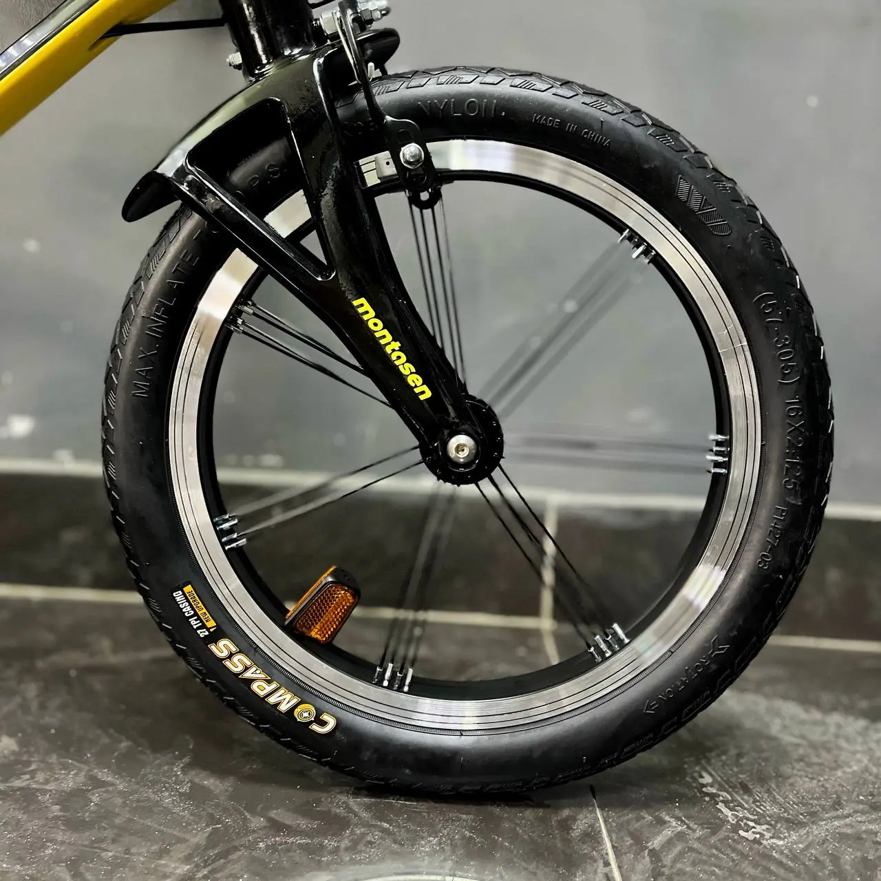 Детский велосипед Montasen M-F800 16 желтый 2