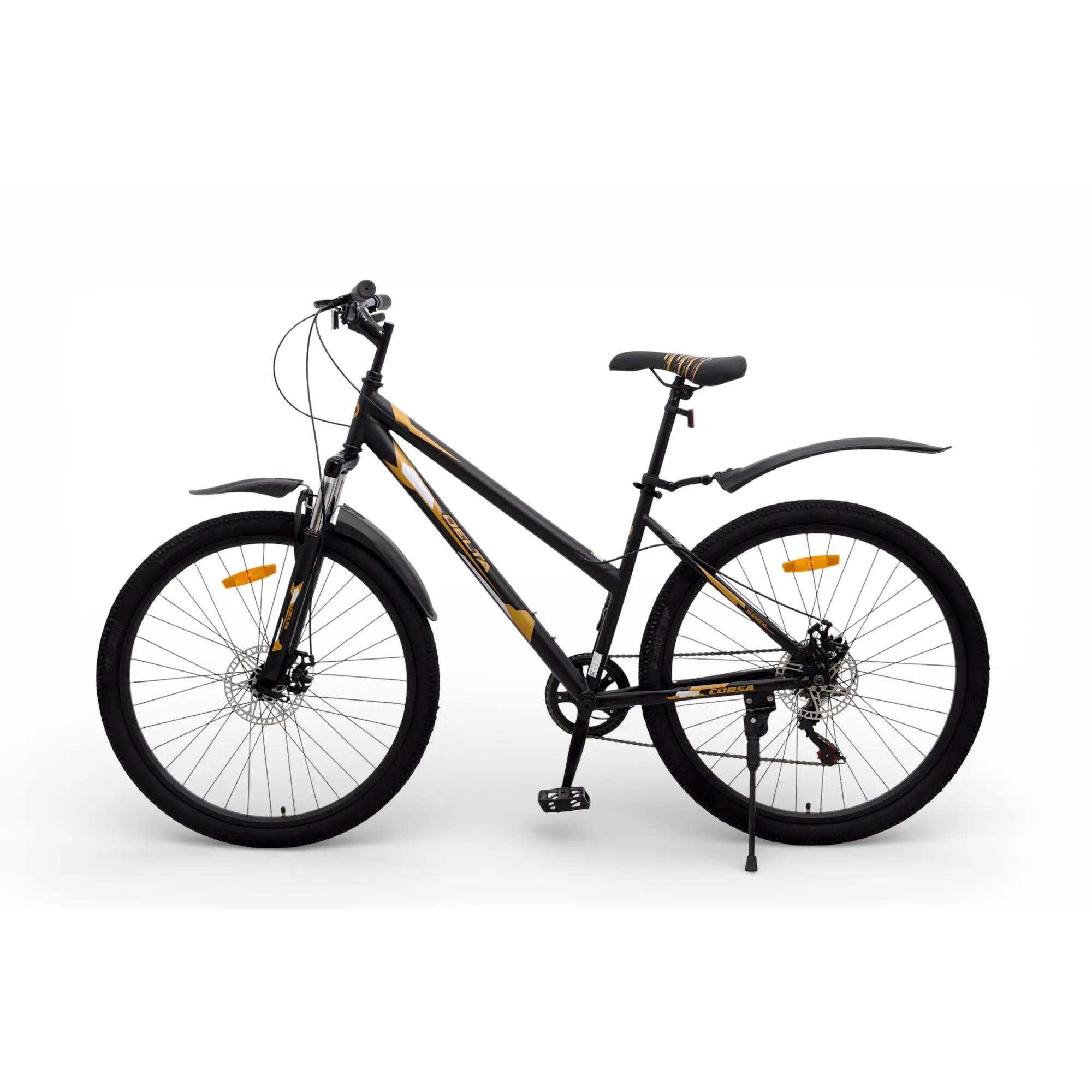 Велосипед Delta Corsa 27.5 чёрно-золотой 1