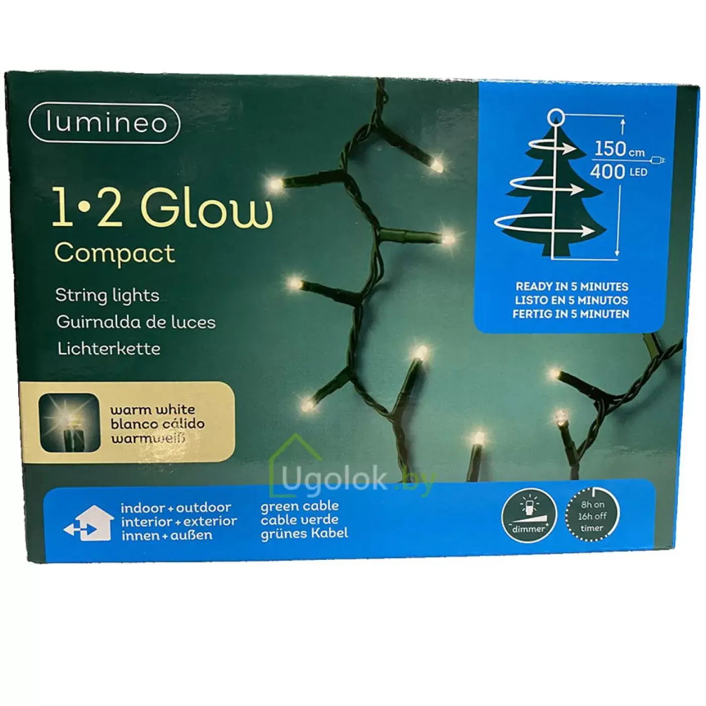 Гирлянда микс светодиодная 1.5 м 400 LED Lumineo теплый белый 1