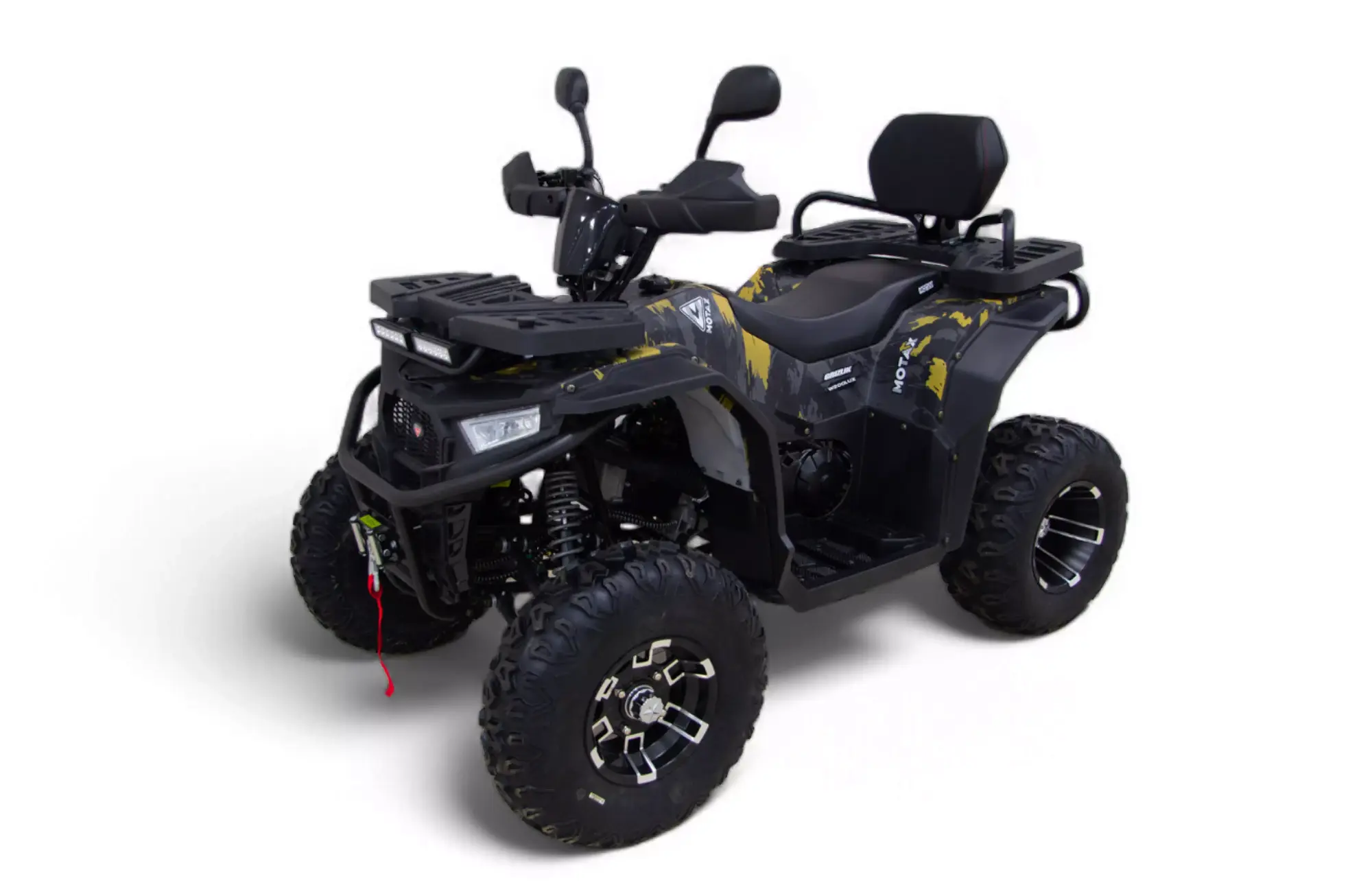 Взрослый бензиновый квадроцикл MOTAX GRIZLIK W200 LUX черный-коричневый камуфляж 1