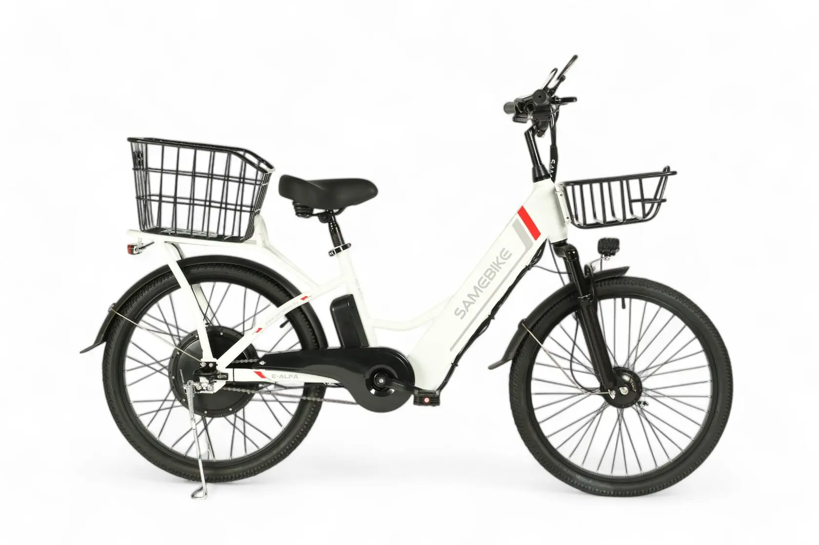 Электровелосипед SameBike E-ALFA 350w 36v белый 1