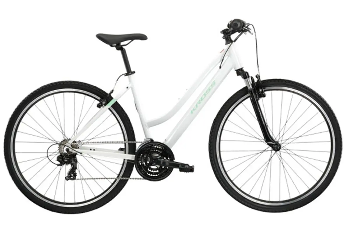 Kross Evado 1.0 D 28 белый/бирюзовый глянец 1