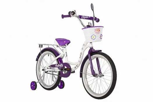 Novatrack Butterfly 20" белый/фиолетовый 1
