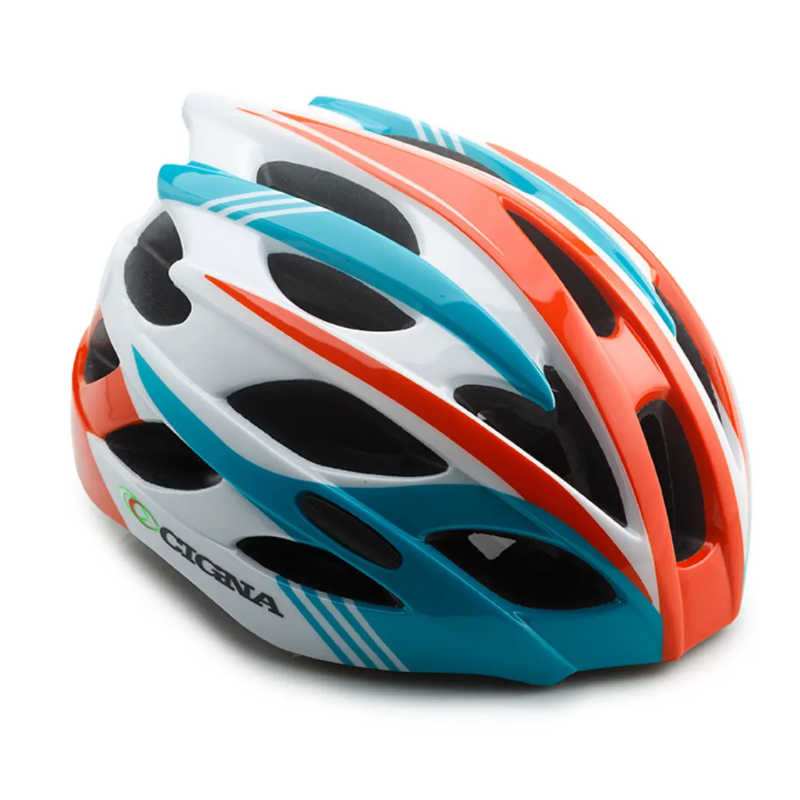 Шлем велосипедный Cigna WT-016 белый/красный/бирюзовый L (57-61см) 1